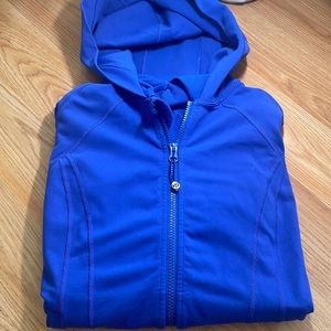 LULULEMON BRIGHT ROYAL BLUE ZIP UP HOODIE JACKET SIZE 6